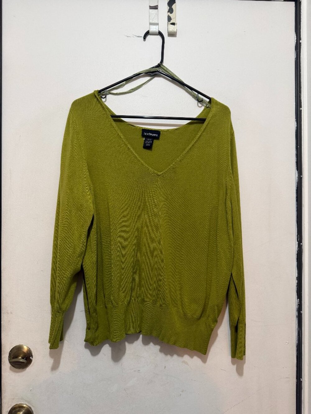 Lane Bryant Sweater Womens 18/20 Green V Neck